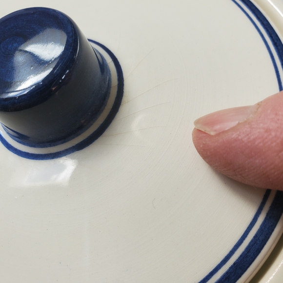 Vintage Delft Blue Handpainted Crock Jar with Lid Holland Signed Crown Gouda - Picture 12 of 12